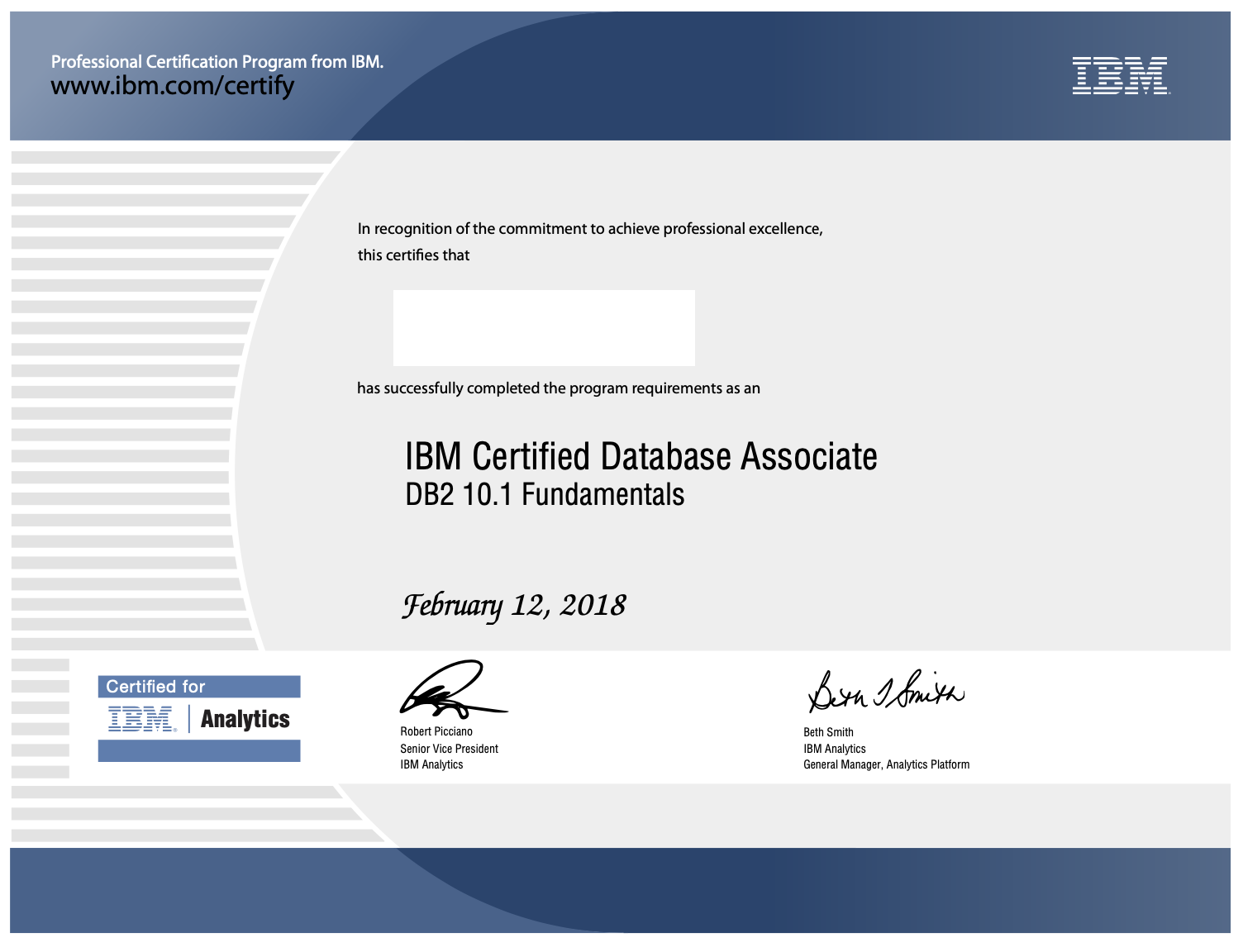 IBM DB2 認證